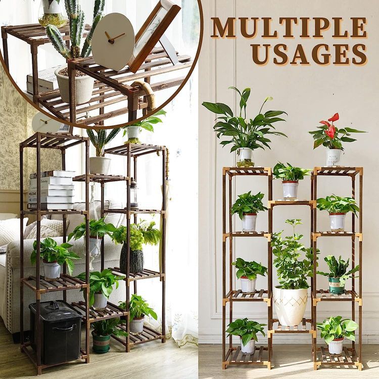 No. 6 - Plant Stand Indoor Outdoor, Uneedem Tall Shelf for Multiple Plants - 4