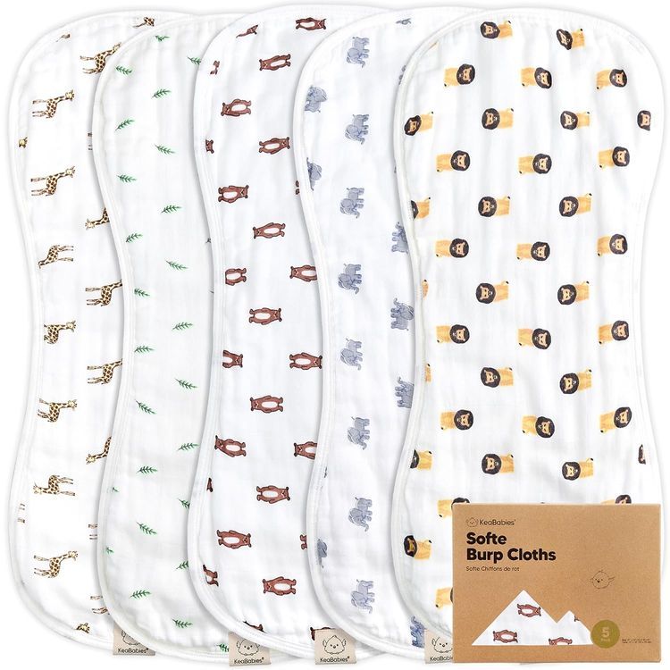 No. 8 - KeaBabies Baby Burp Cloths - 1