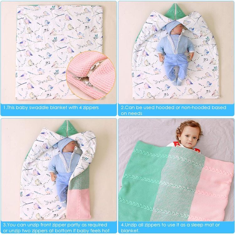 No. 3 - Yinuoday Baby Swaddle Blanket Stroller Wrap - 3