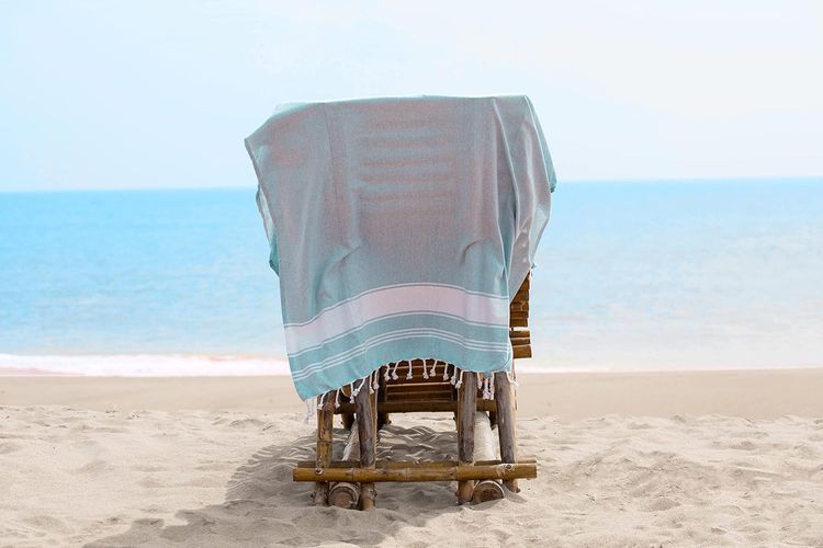 No. 1 - LANE LINEN 100% Cotton Beach Towel with Bag 2 Pack Towels - 4