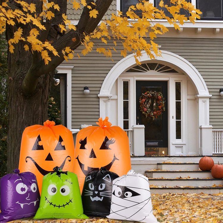 No. 8 - POPGIFTU Halloween Lawn Leaf Bags - 4