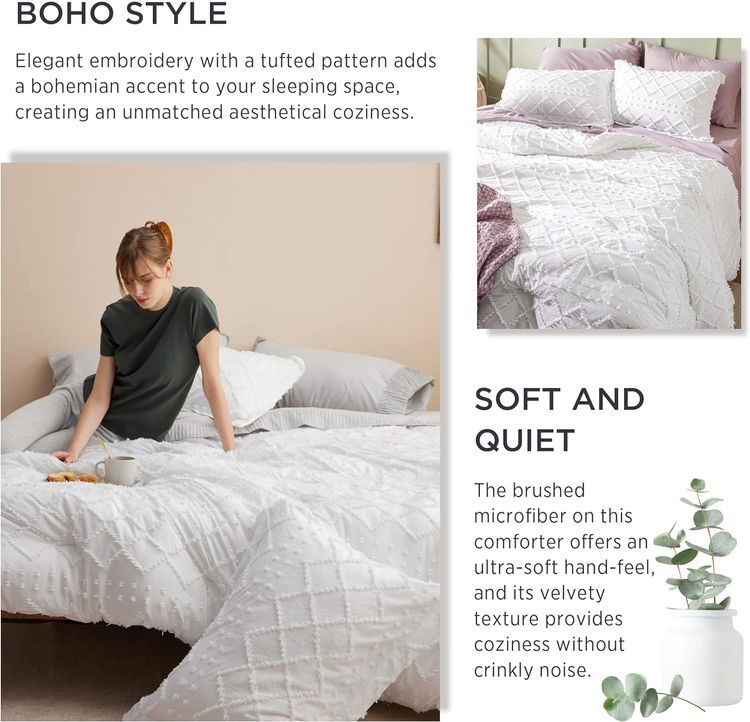 No. 6 - Bedsure Boho Comforter Set - 5