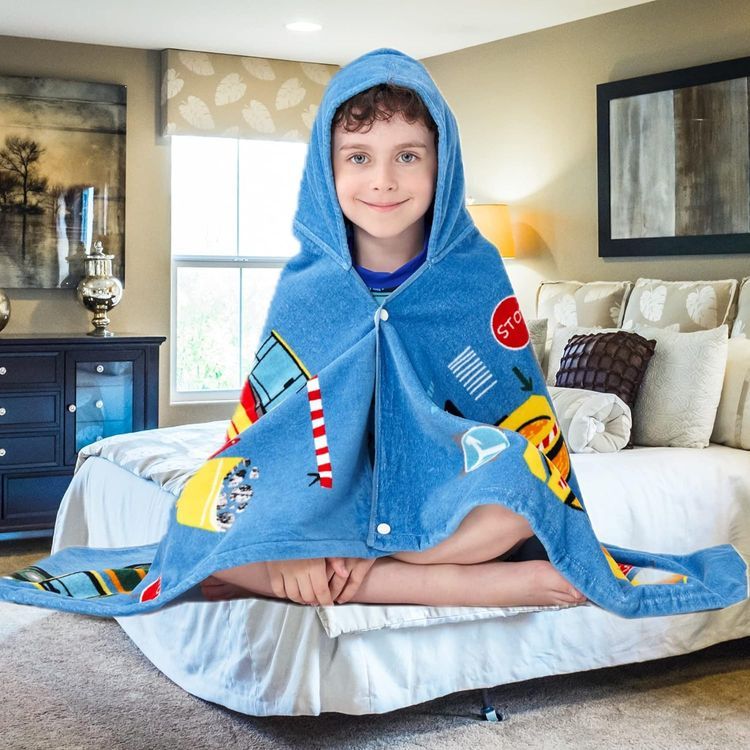 No. 6 - Bavilk Kids Hooded Bath Beach Towel - 5