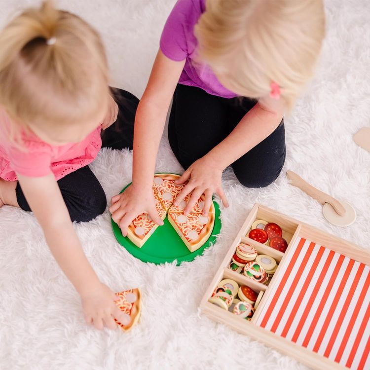 No. 9 - Pizza Party Wooden Play Food Set - 2