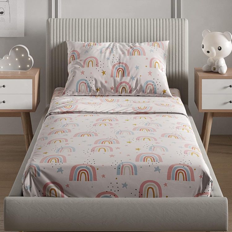 No. 6 - Kids Rainbows Twin 3 Piece Sheet Set - 5