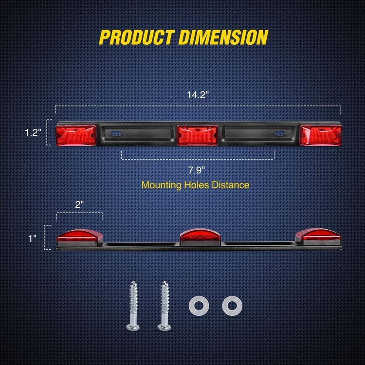 No. 9 - Nilight TL-11 Trailer Light Bar - 3