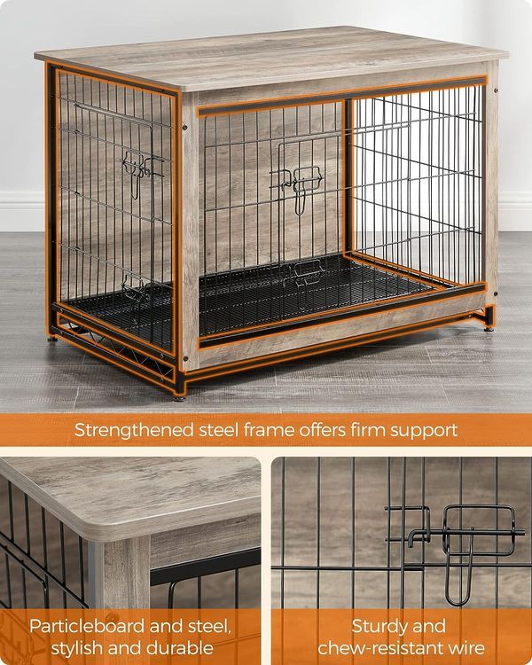 No. 2 - Feandrea Dog Crate Furniture - 3