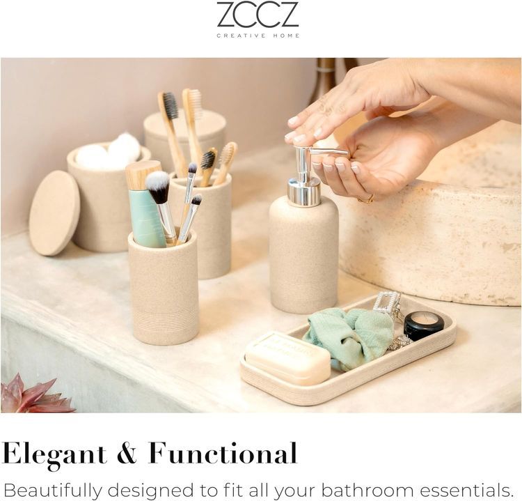 No. 5 - ZCCZ Bathroom Accessories Set 6 Pcs - 2