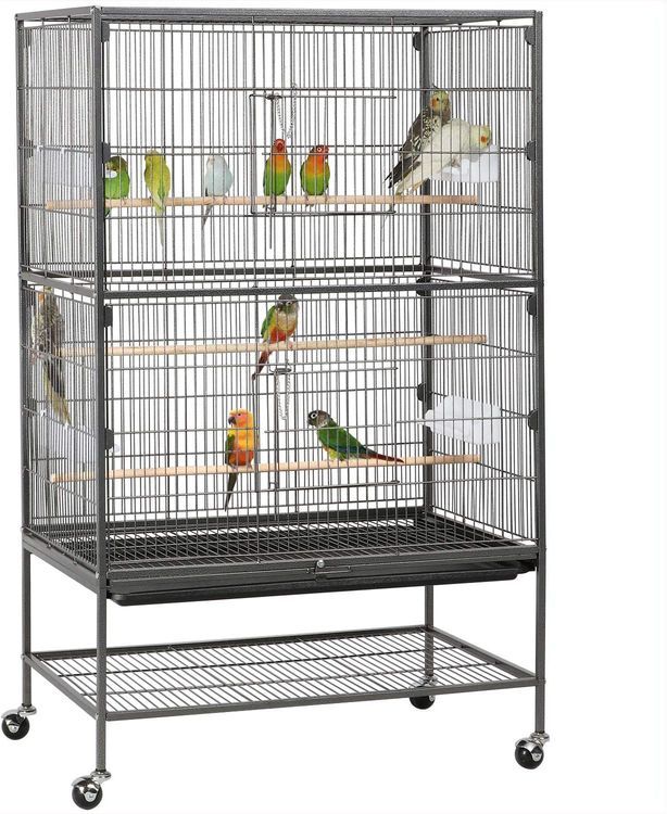 No. 2 - Yaheetech 52-inch Wrought Steel Standing Large Flight King Bird Cage - 1