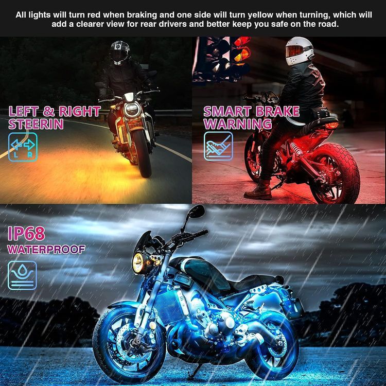 No. 8 - LD DARKEAGLE Motorcycle Underglow LED Light Kit - 3