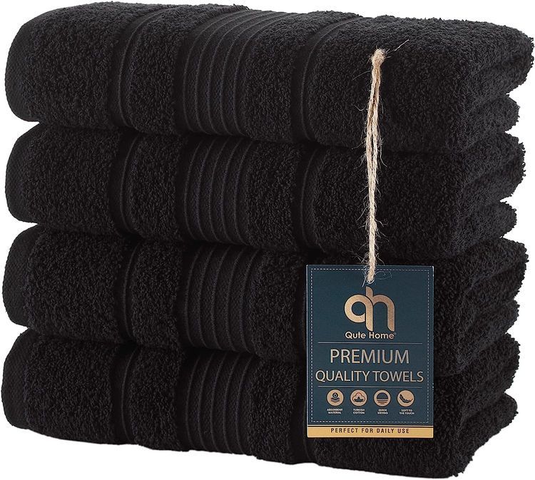 No. 8 - Qute Home 4-Piece Hand Towels Set - 1