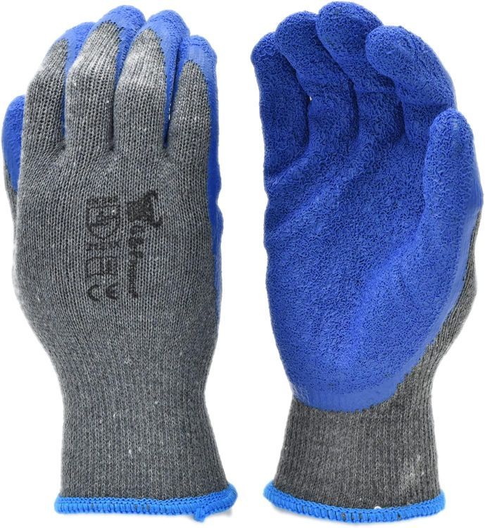 No. 3 - G & F Products - 3100L-DZ-Parent 12 Pairs Large Rubber Latex Double Coated Work Gloves - 1