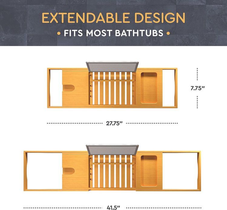No. 4 - Bambüsi Bamboo Bathtub Tray - 4