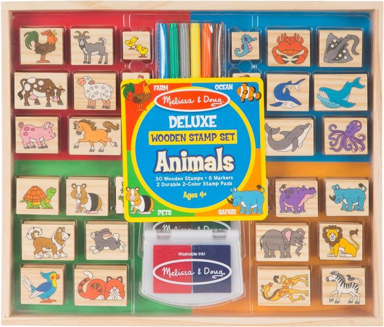 No. 3 - Deluxe Wooden Stamp Set: Animals - 1