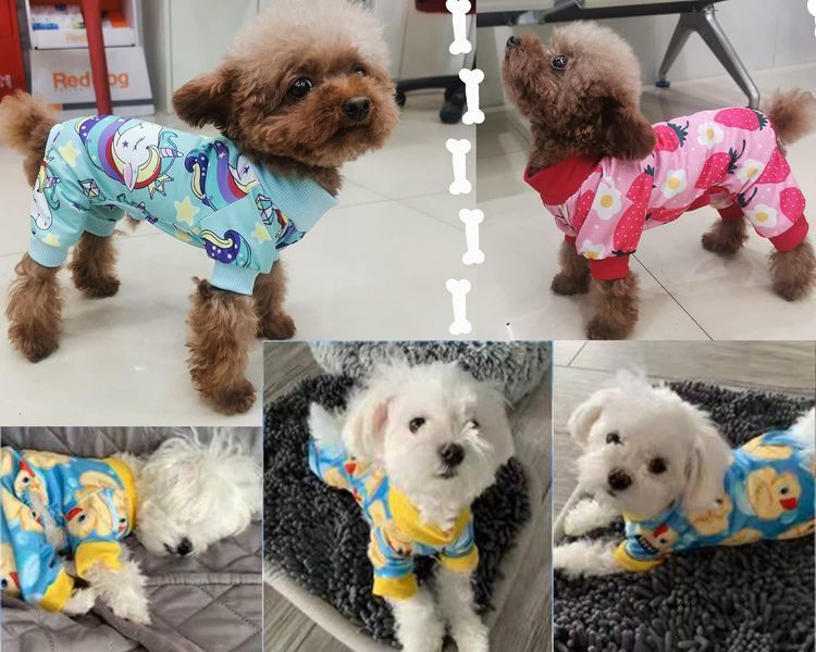 No. 8 - XPUDAC 4 Piece Dog Pajamas - 3