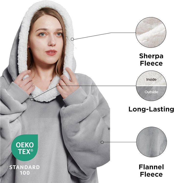 No. 1 - Bedsure Wearable Blanket Hoodie - 2