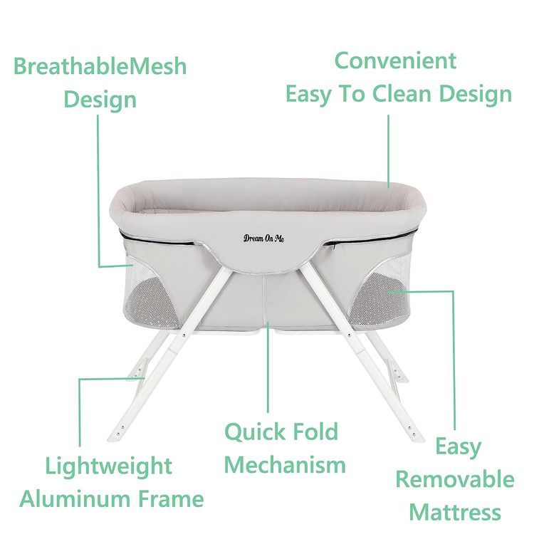 No. 10 - Dream On Me Traveler Bassinet - 3