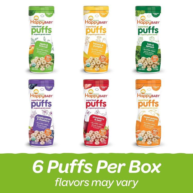 No. 5 - Happy Baby Organic Superfood Puffs Variety Pack - 2