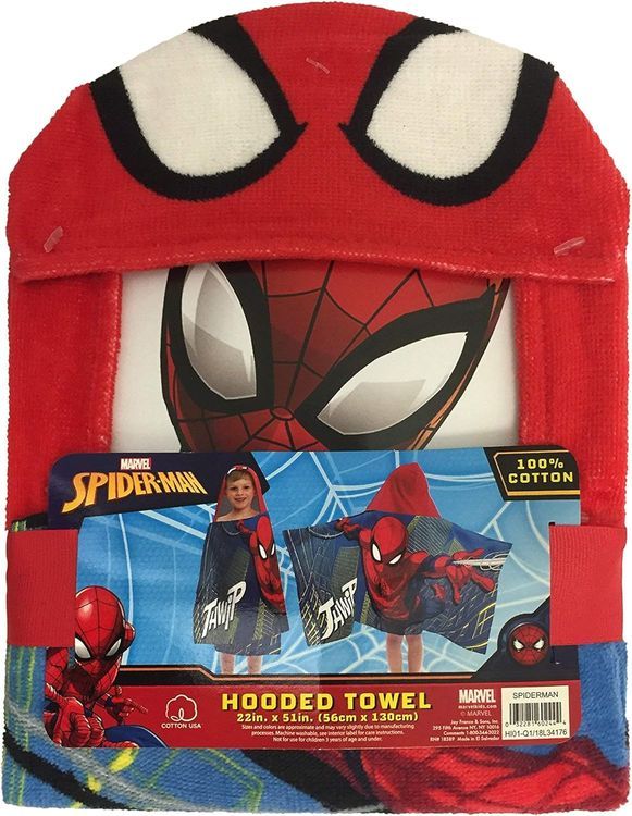 No. 3 - Jay Franco Kids Hooded Towel Avengers - Spiderman - 4
