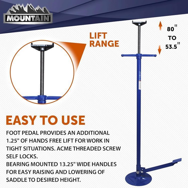 No. 9 - Mountain 50754A 3/4 Ton Automotive Under Hoist Stand - 4