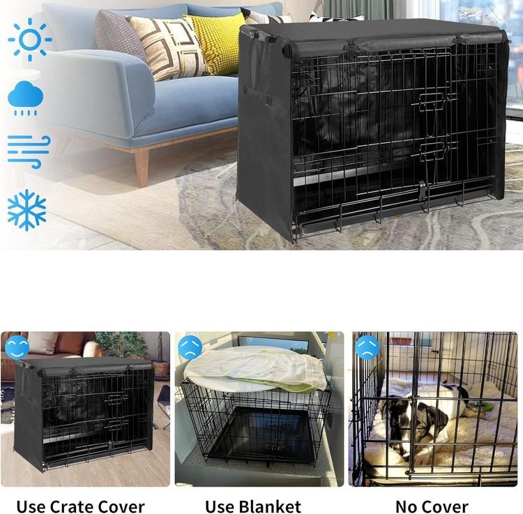 No. 6 - Dog Crate Cover for 48 Inch Wire Extra Large Dog Cage - 4