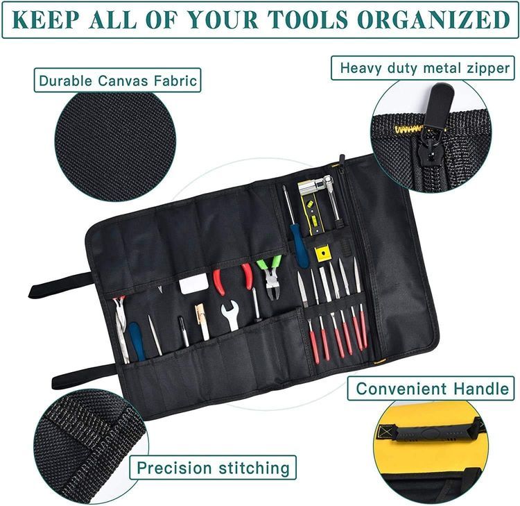 No. 5 - Canvas Roll Up Tool Pouch - 3