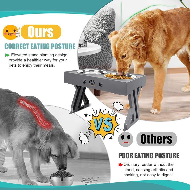 No. 6 - URPOWER Elevated Dog Bowls - 3