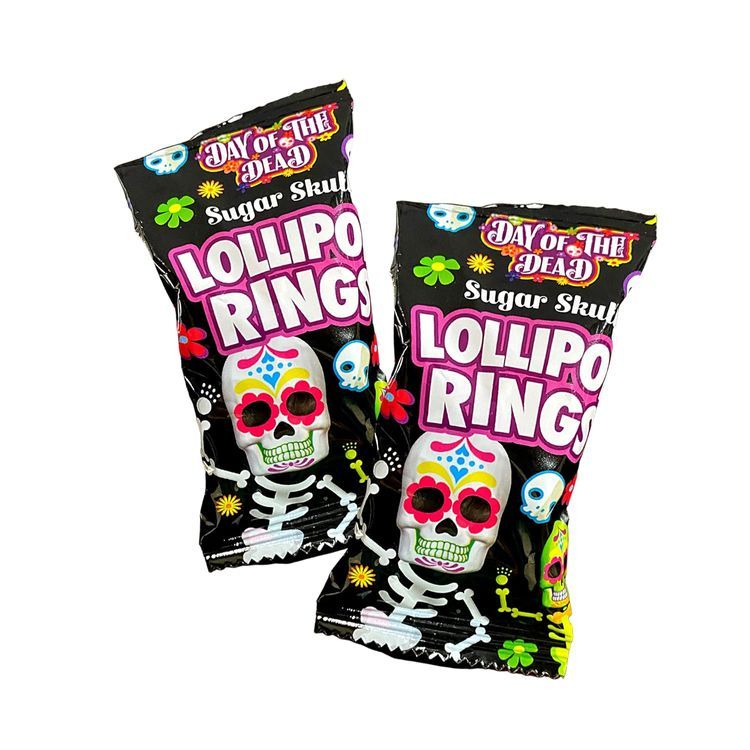 No. 8 - Halloween Day of the Dead Sugar Skull Lollipop Rings - 4