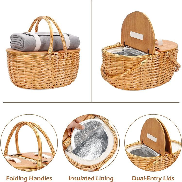 No. 10 - Cooler Picnic Basket with Blanket - 2