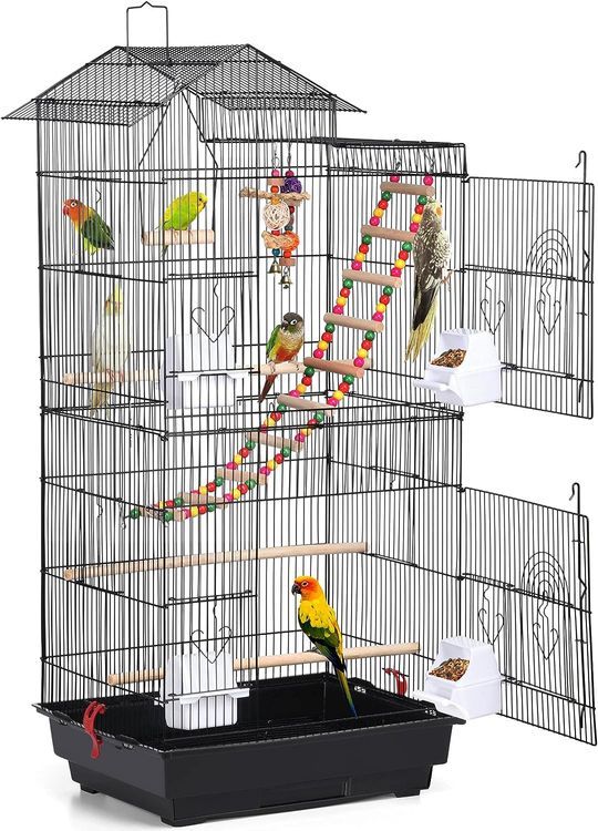 No. 6 - Yaheetech 39-inch Roof Top Large Flight Parrot Bird Cage - 1