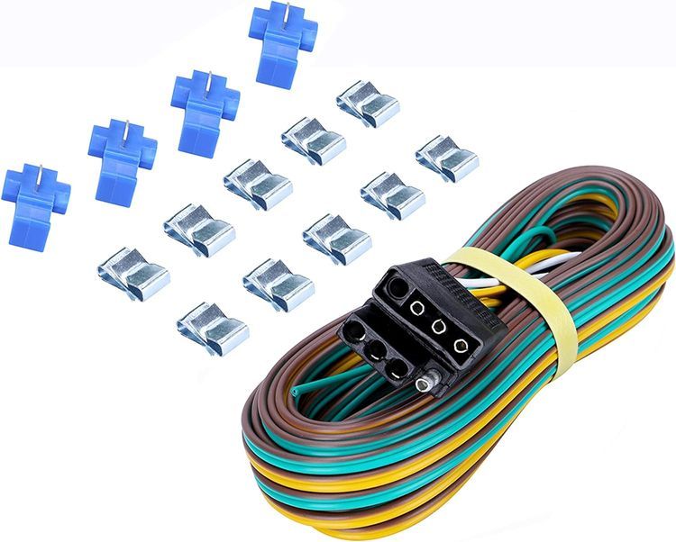 No. 5 - MaxxHaul 4-Pin Flat Trailer Wiring Harness Kit - 1