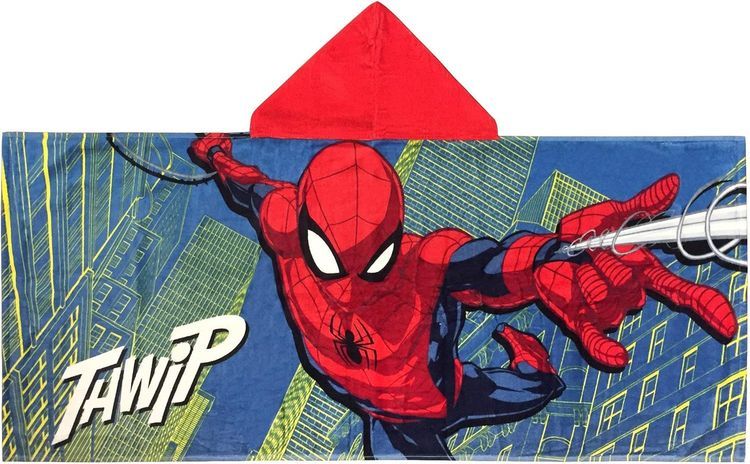 No. 3 - Jay Franco Kids Hooded Towel Avengers - Spiderman - 3