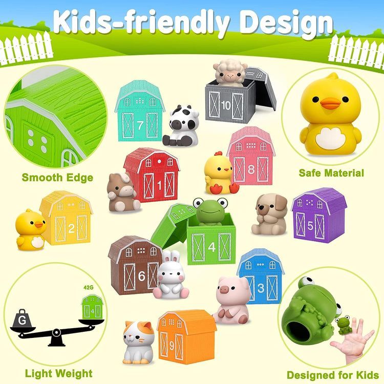 No. 9 - Aigybobo Farm Animals Toy Set - 4