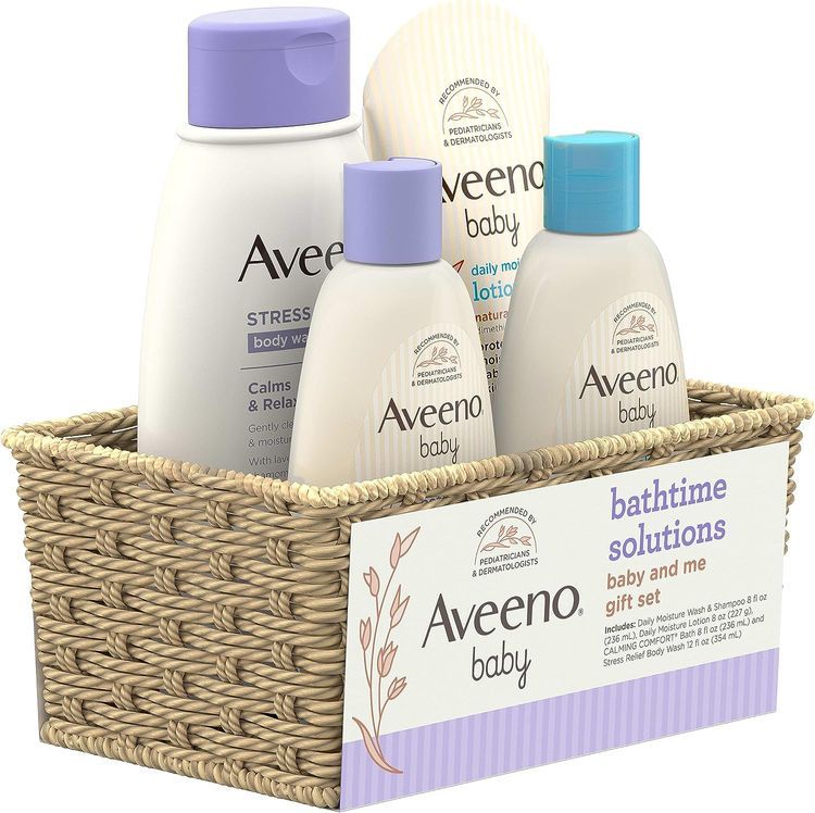 No. 2 - Aveeno Baby Bathtime Solutions Baby & Me Gift Set - 3