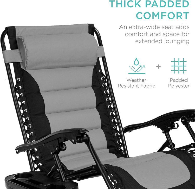 No. 10 - Best Choice Products Oversized Padded Zero Gravity Chair - 3