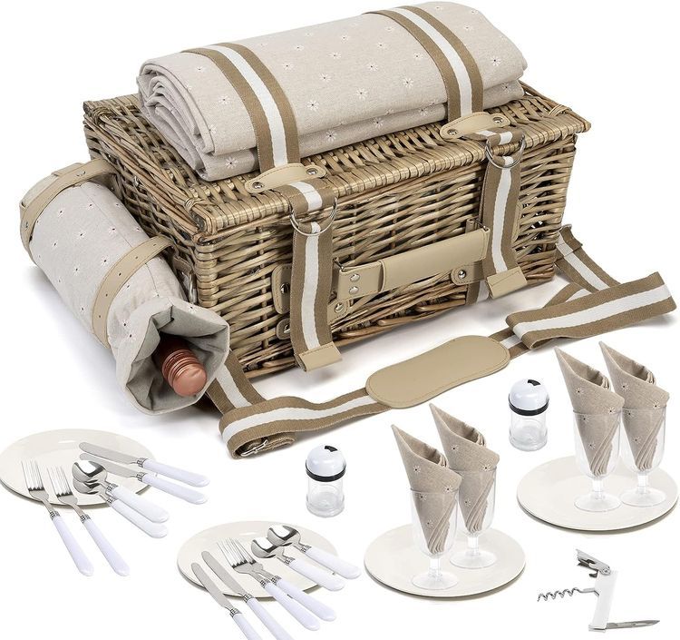 No. 8 - 31Pcs Picnic Basket Set for 4 - 4