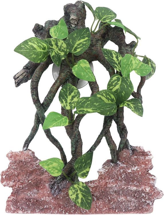 No. 2 - AQUA KT Reptile Terrarium Climb Corner Tree Branch Rock Background Decoration - 1