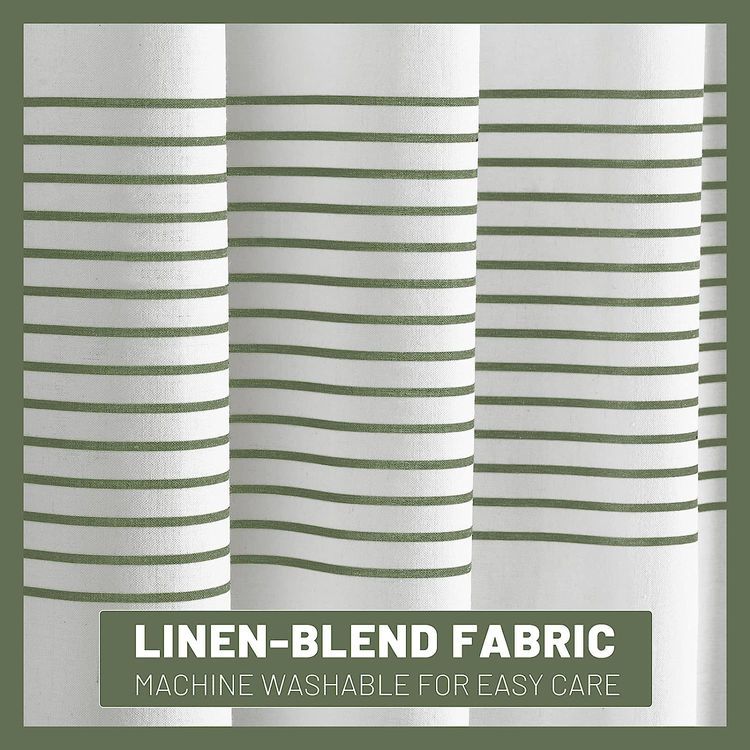 No. 7 - Awellife Boho Sage Green Shower Curtain - 5