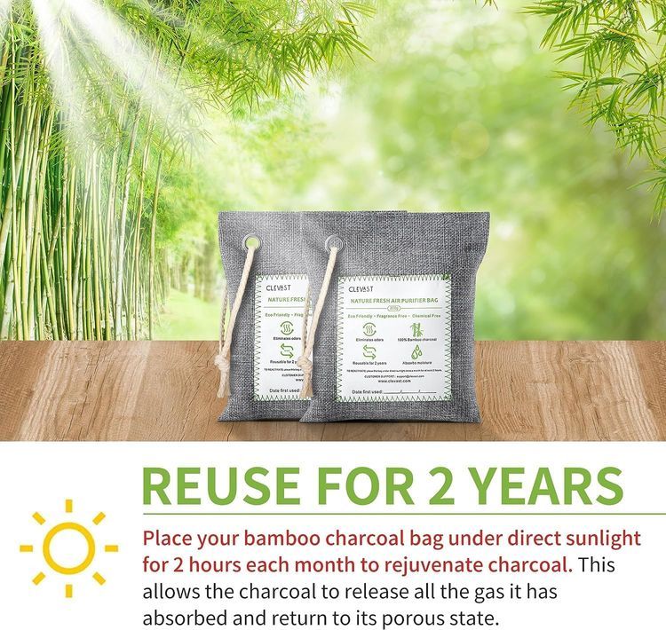 No. 4 - CLEVAST Bamboo Charcoal Air Purifying Bags - 4