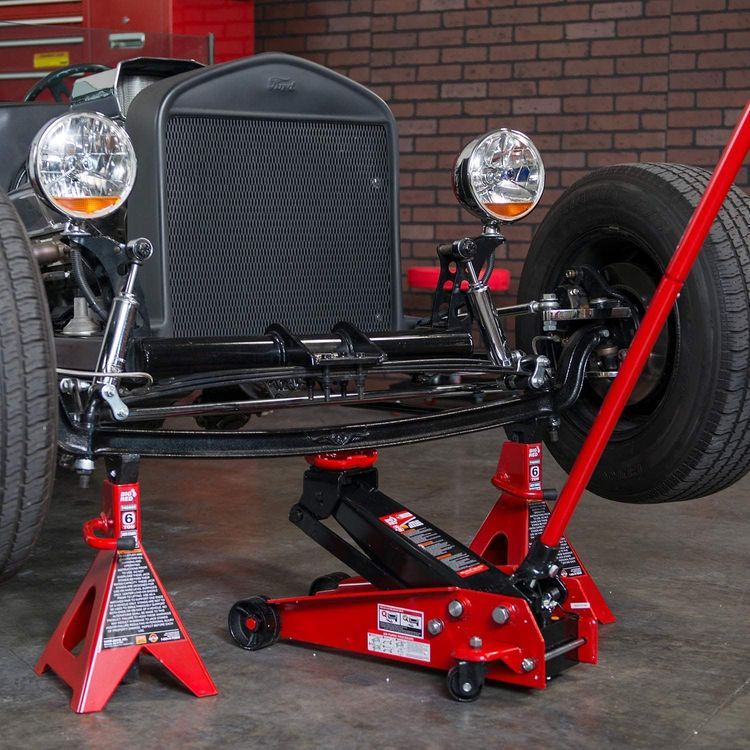 No. 9 - BIG RED AT46002R Torin Steel Jack Stands - 2