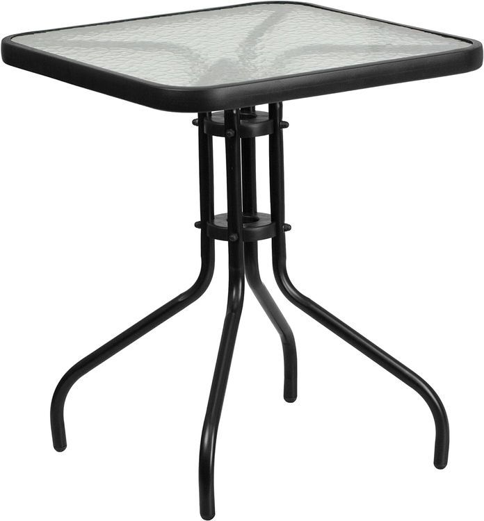 No. 10 - Flash Furniture Barker 23.5'' Square Tempered Glass Metal Table - 2