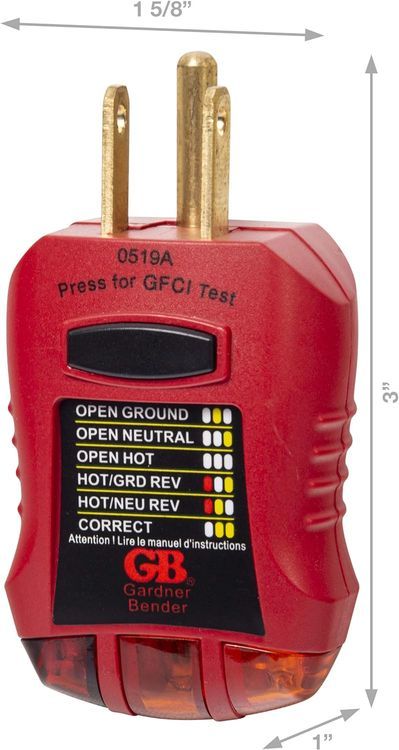 No. 9 - Gardner Bender GFI-3501 Ground Fault Receptacle Tester & Circuit Analyzer - 3