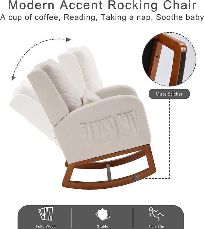 No. 10 - Iroomy Modern Accent Rocking Chair - 4