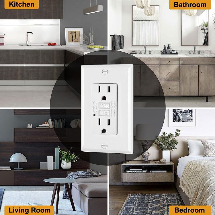 No. 5 - ELECTECK 15 Amp Non-Tamper Resistant GFCI Outlets - 4