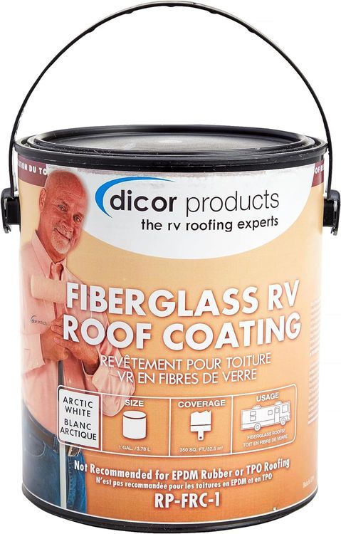 No. 10 - Dicor Fiberglass RV Roof Coating - 1