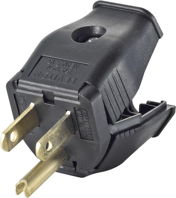 No. 3 - Leviton 3W101-E 2-Pole, 3 Wire Grounding Plug - 1