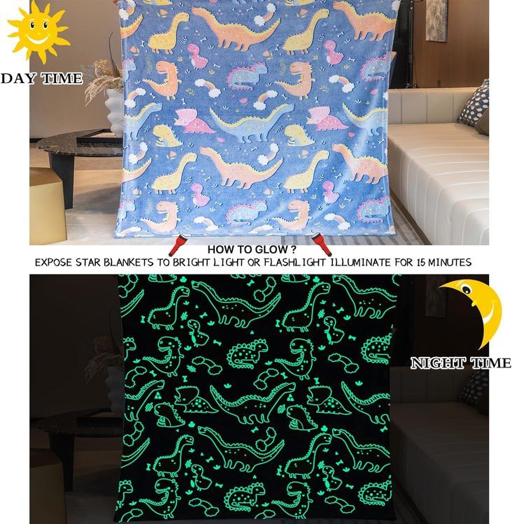 No. 10 - Glow in The Dark Dinosaur Blanket - 3