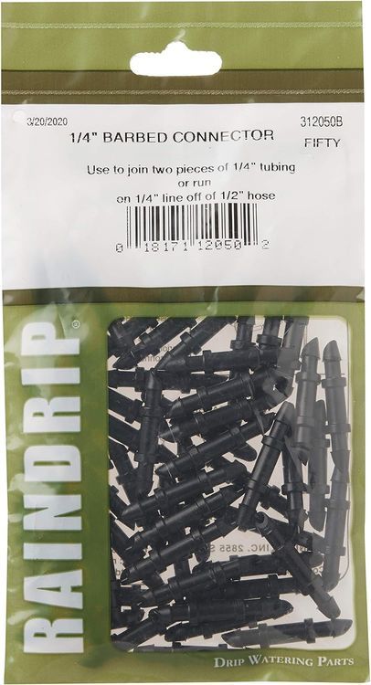 No. 4 - Raindrip 312050B Drip Irrigation Fittings Single Barbed Coupling Connectors - 4