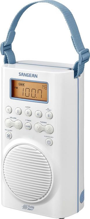 No. 1 - Sangean H205 AM/FM Weather Alert Waterproof Shower Radio - 2