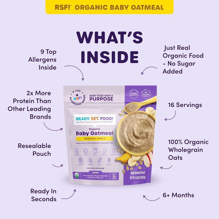 No. 1 - Ready, Set, Food! Organic Baby Oatmeal Cereal - 4